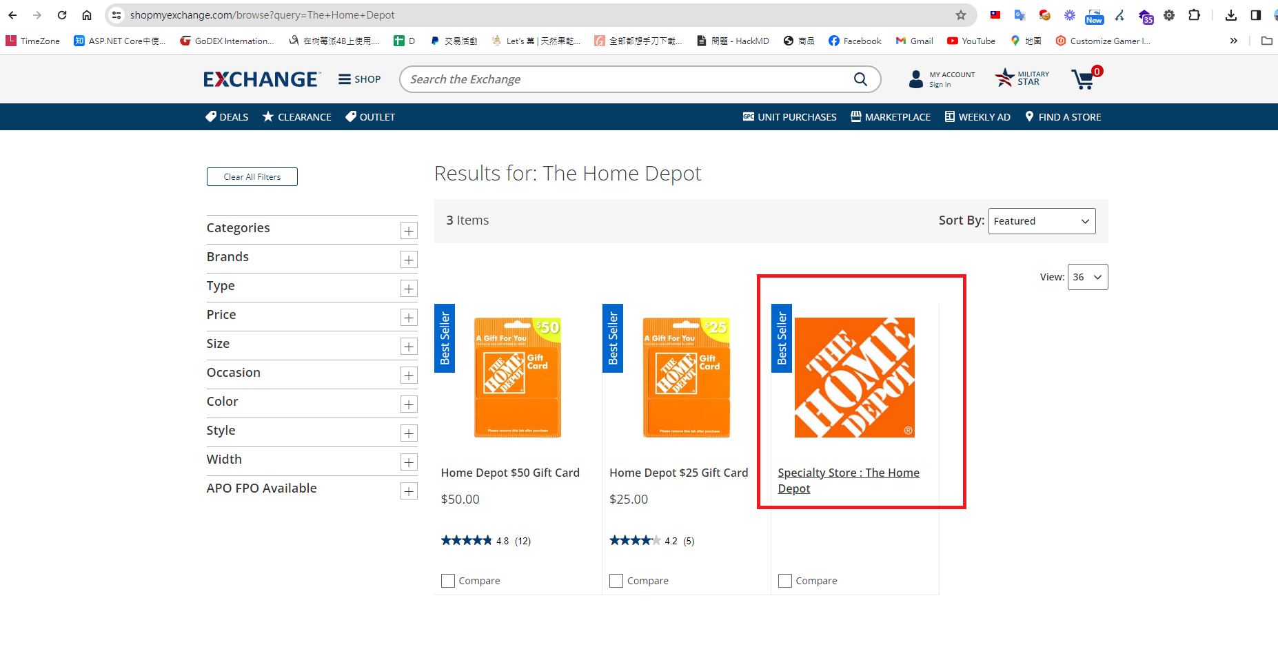 Search result