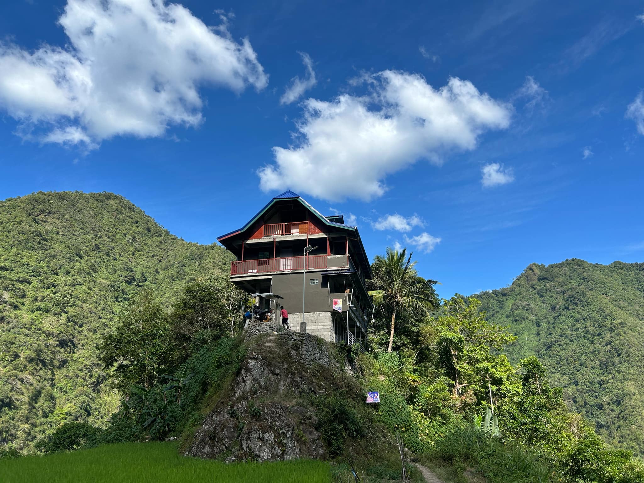 building in the rice terraces
