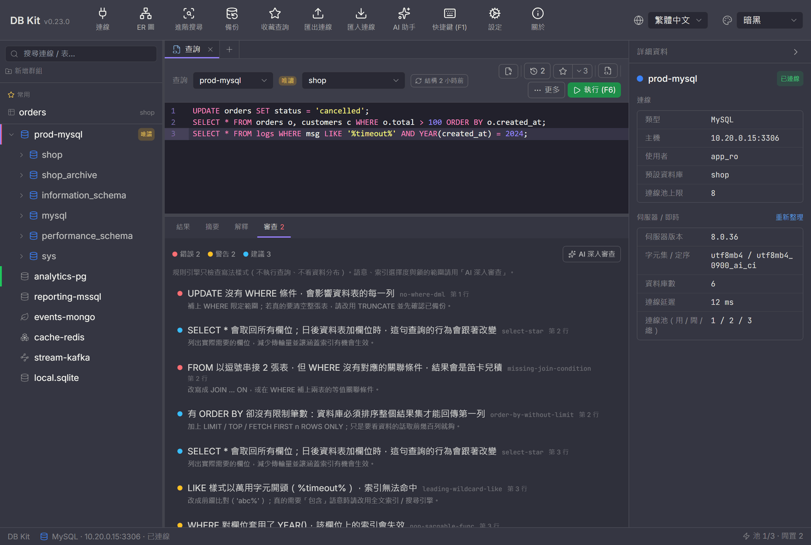 SQL 審查